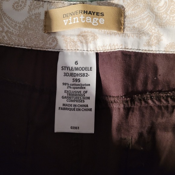 Denver‎ Hayes Women's Brown Cotton Mini Skirt Size 6 Four Pockets - Picture 6 of 6